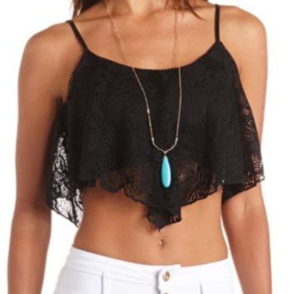 Crochet Lace Swing Crop Top